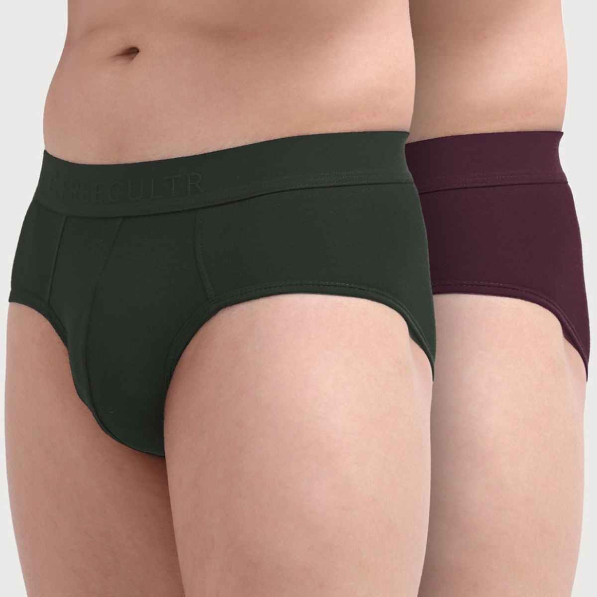 Freecultr Men's Underwear Anti Bacterial Micromodal Airsoft Brief - Pack of 2 | L