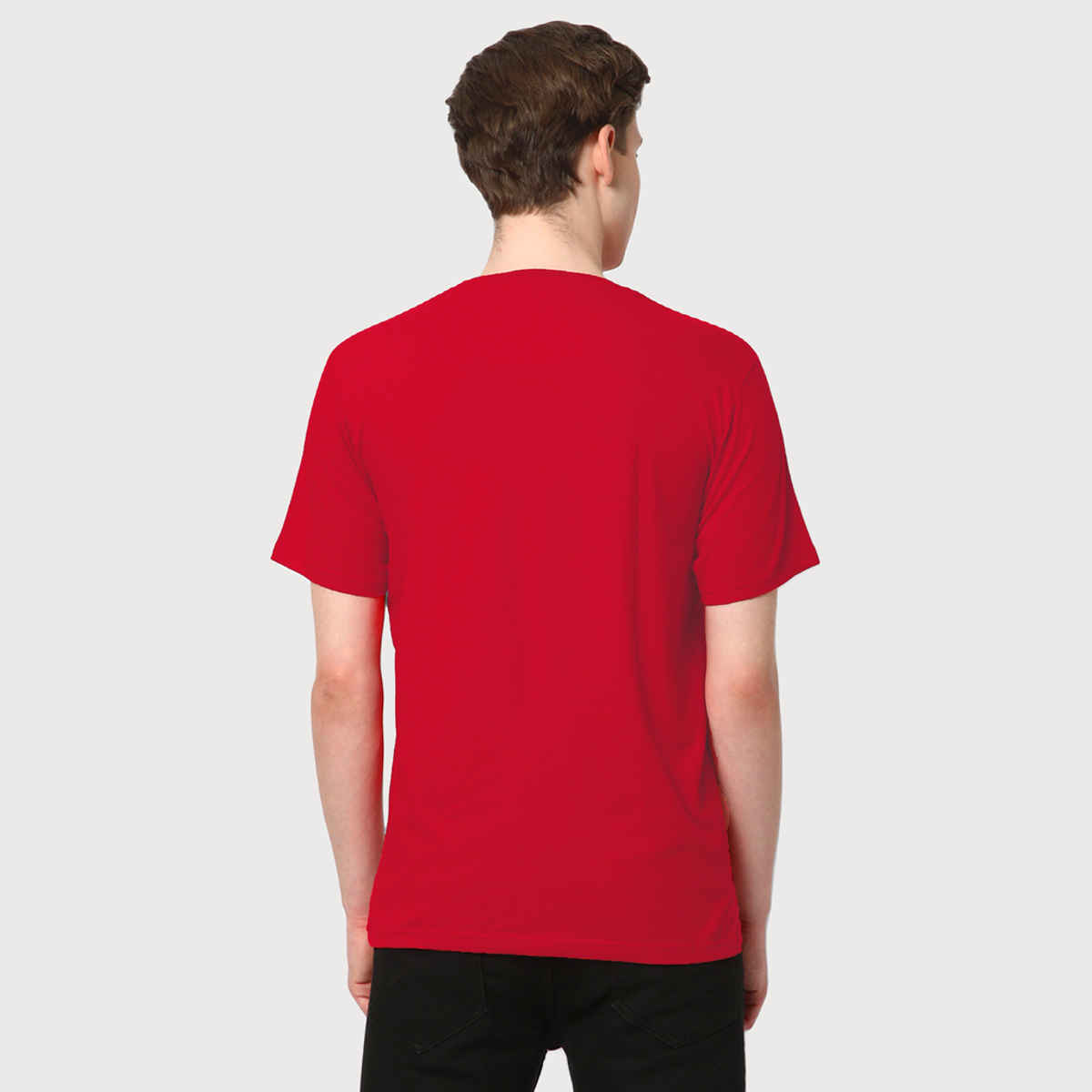 De Tees Men's Half Sleeve T-shirt | MHS-CAP | Red - XXL