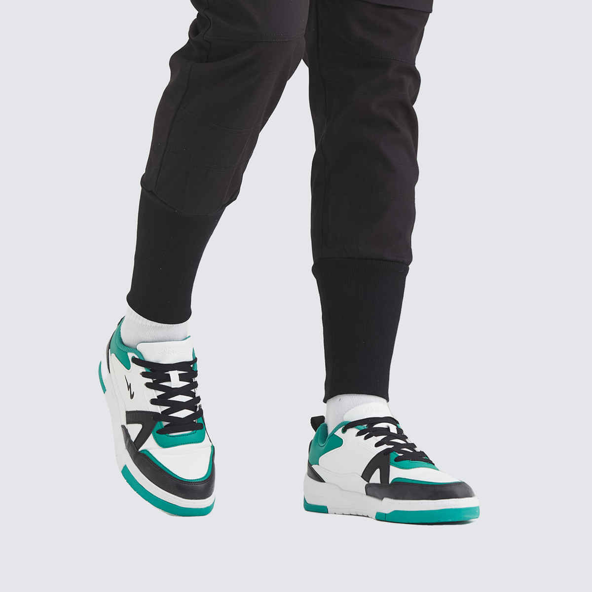 Campus Men's Sneakers | OG-27 | White and Green - UK 7