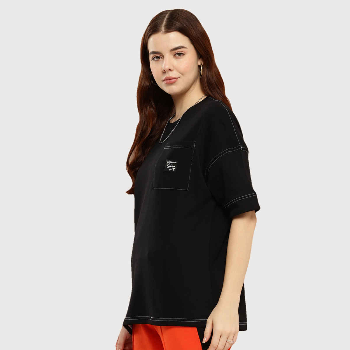 Difference of Opinion Women Drop Shoulder Oversized T-shirt - Black | Oversized | L