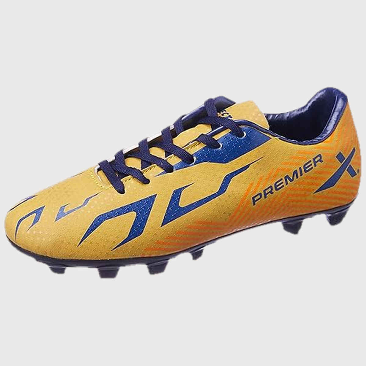 Vector X Premier Football Studs Football Shoes For Men (8, Yellow-Blue)