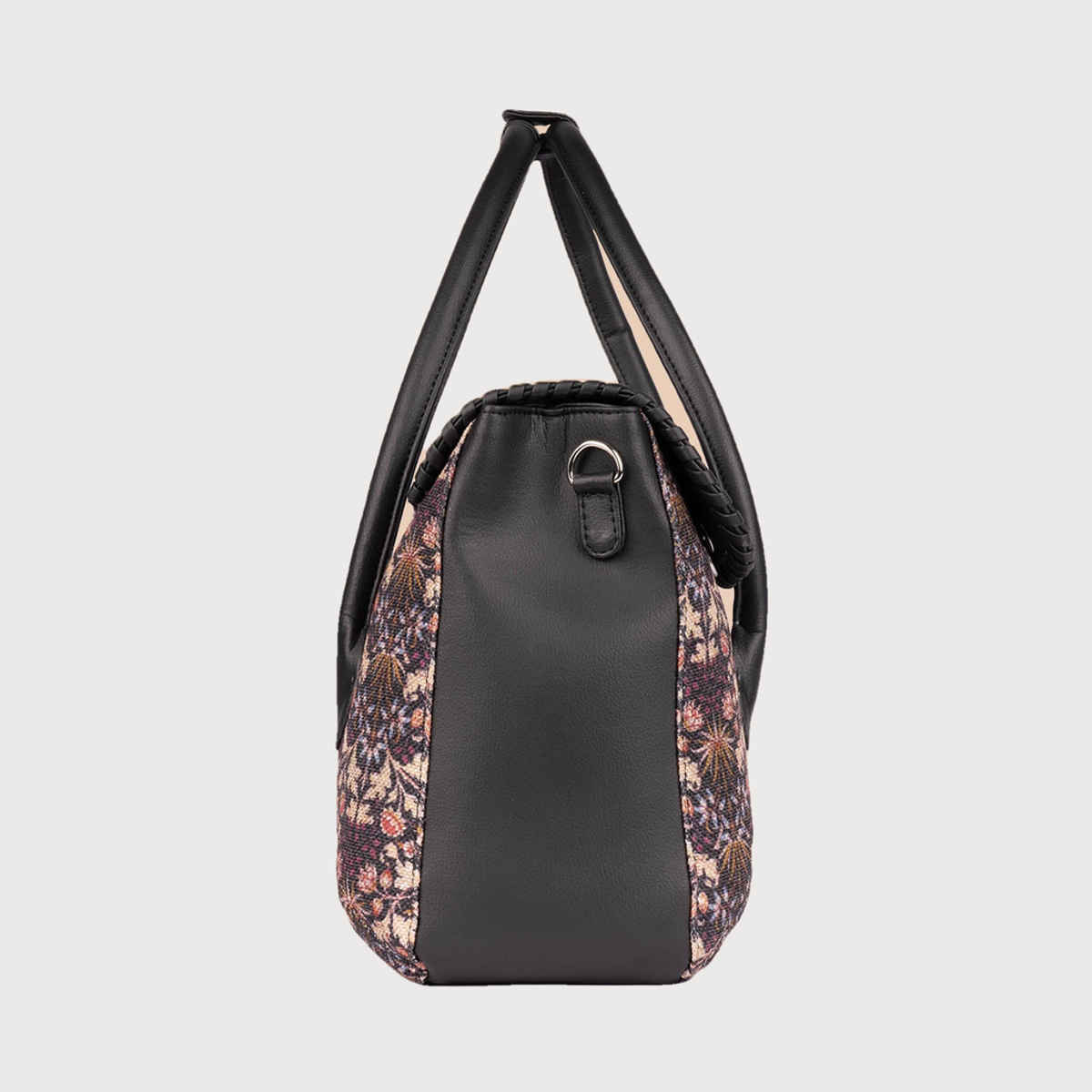 Zouk Women's Floral Vegan Leather 11.5 L Satchel | Multicolour - M
