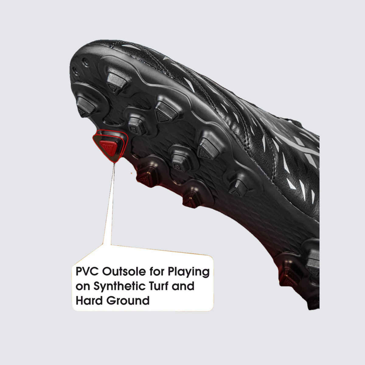 Vector X Kick-X Football Studs For Men Sports And Athletic Soccer Shoes | Black-Silver Size-9