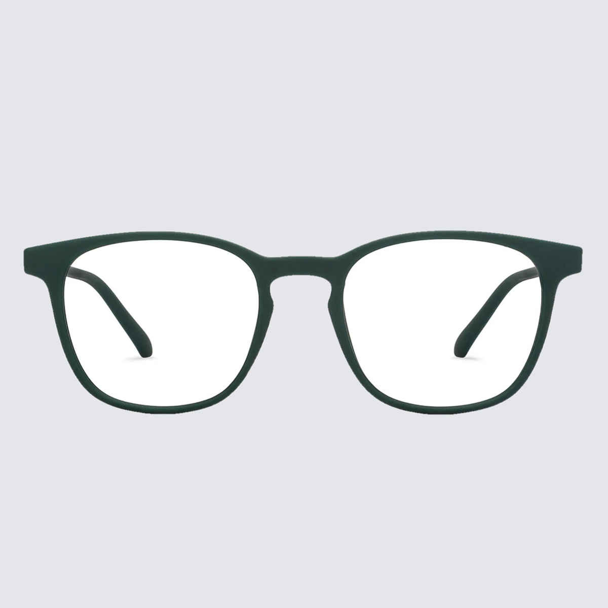 Lenskart Hustlr Unisex TR90 Computer Glasses | Military Green - M