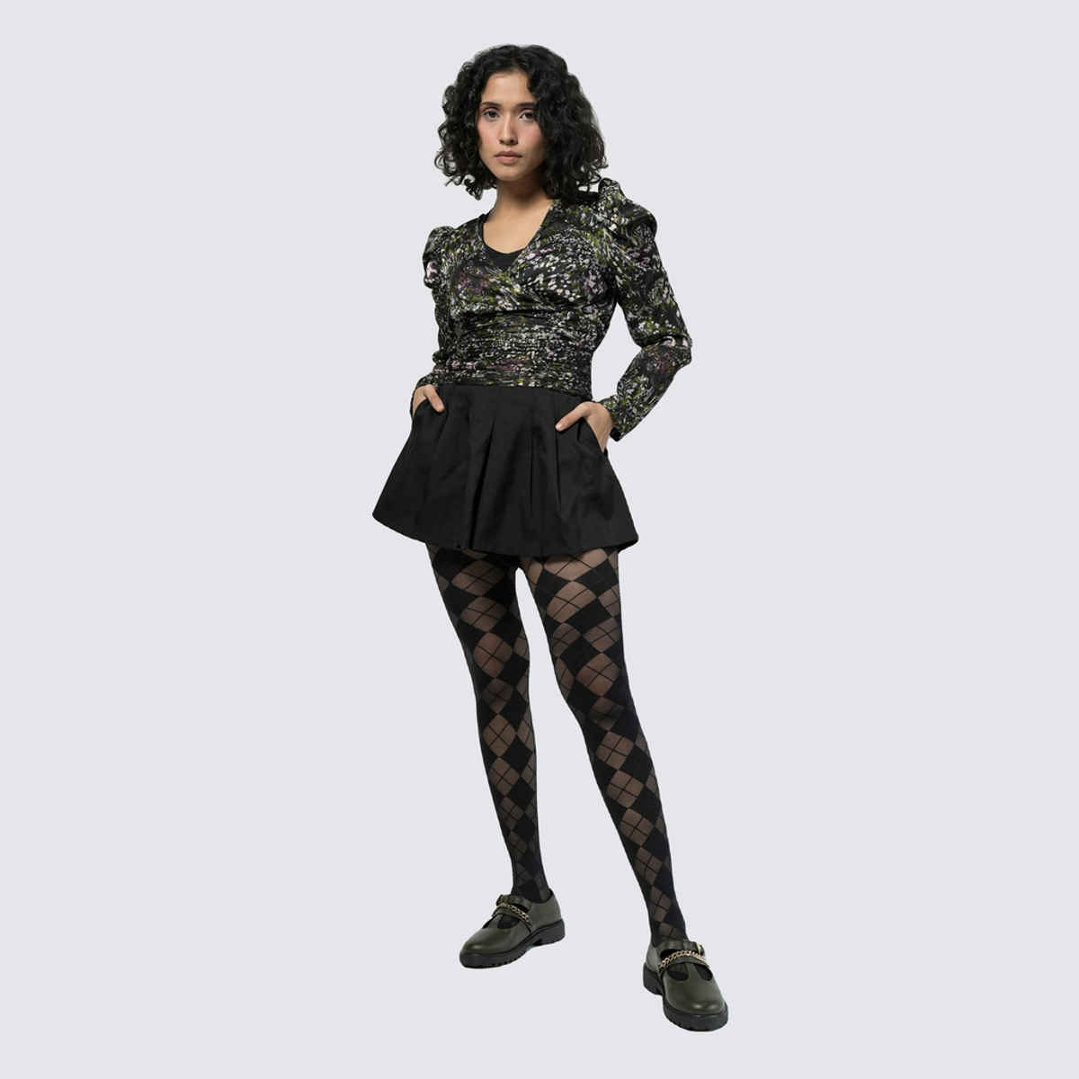 Theater Women Black Designer Stockings S - XL (24 - 42 In)