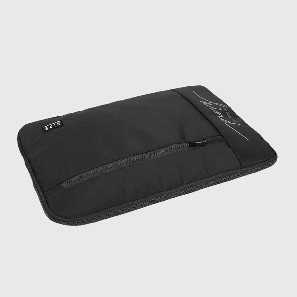 QIPS Unisex Solid PU Coated Polyester 15 L Laptop Sleeve | Dark Grey- 15 Inches