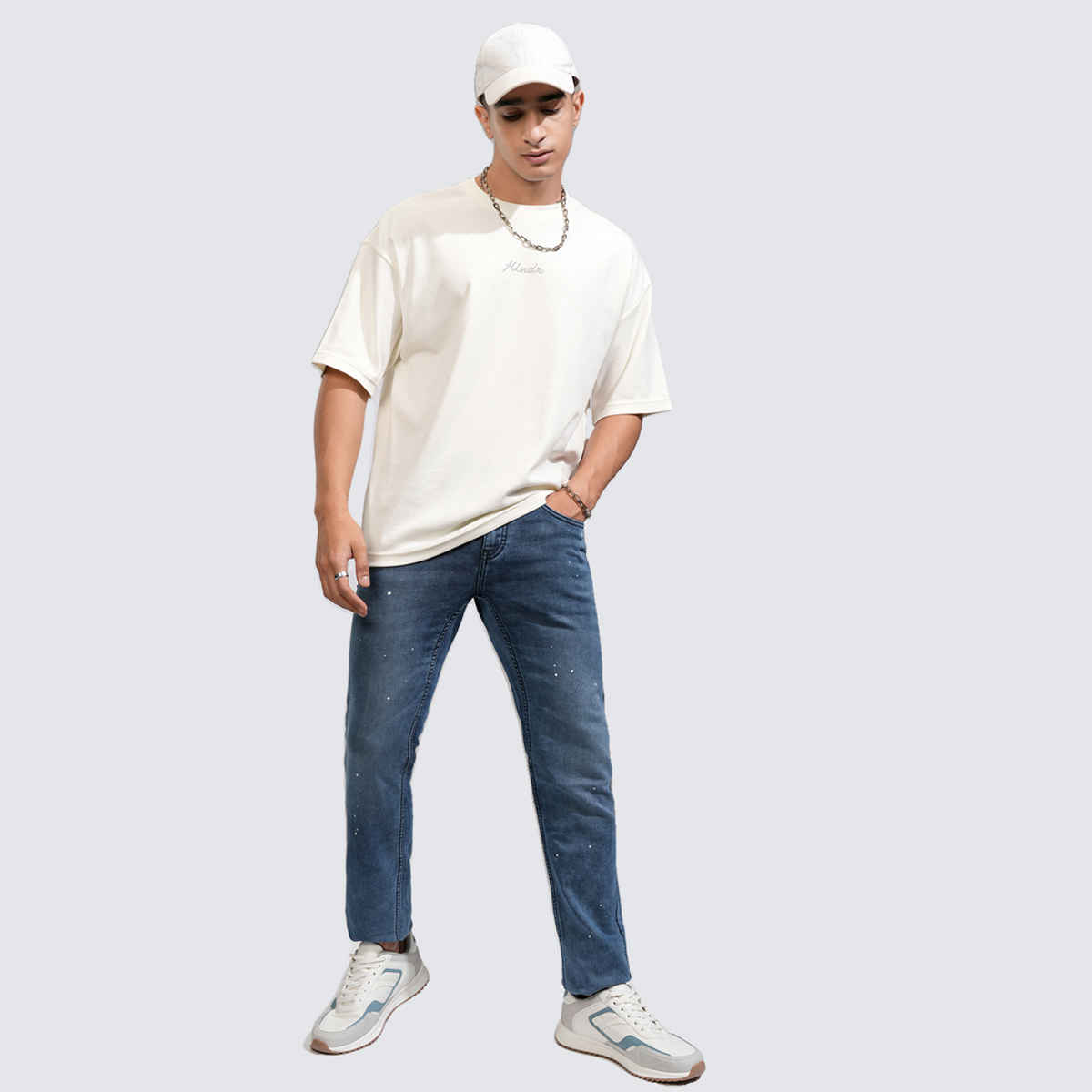 Highlander Men's Tapered Fit Jeans | Grey - 30