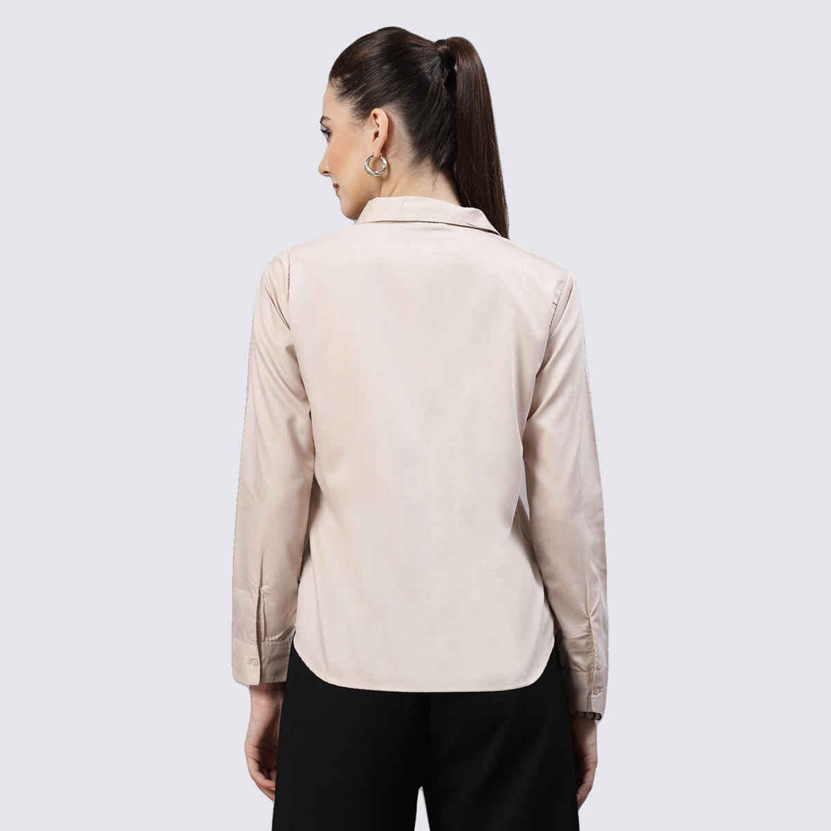 Style Quotient Women Solid Beige Regular Casual Shirt | L | AW23SQARTHACHAM - Beige