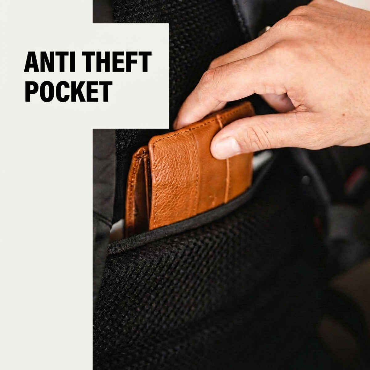 Lunar's Unisex Anti Theft Office Laptop Backpack with USB Charging Slot | Black - 15.6 inch