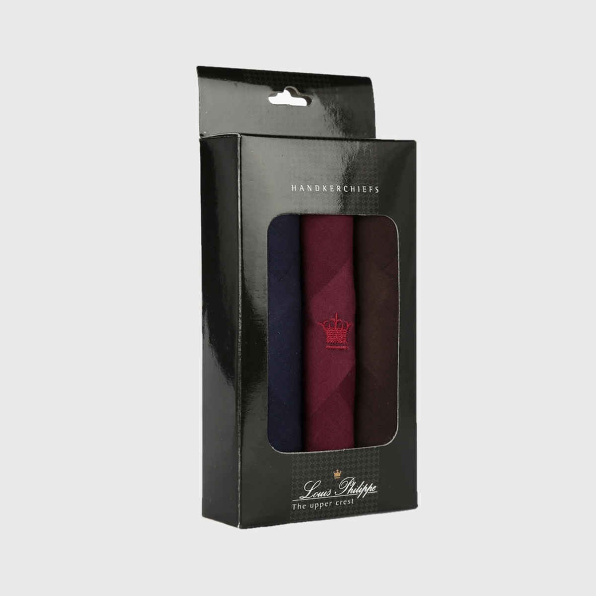 Louis Philippe Men's Solid Cotton Handkerchief | Assorted