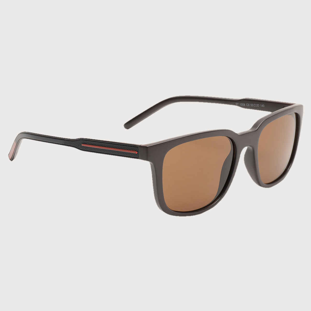 Specsmakers Unisex Solid Plastic Sunglasses | Brown - M