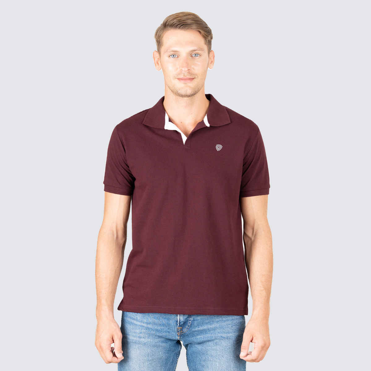 Lux Cozi Men's Cotton Polo T-Shirt, Cofee, 2XL