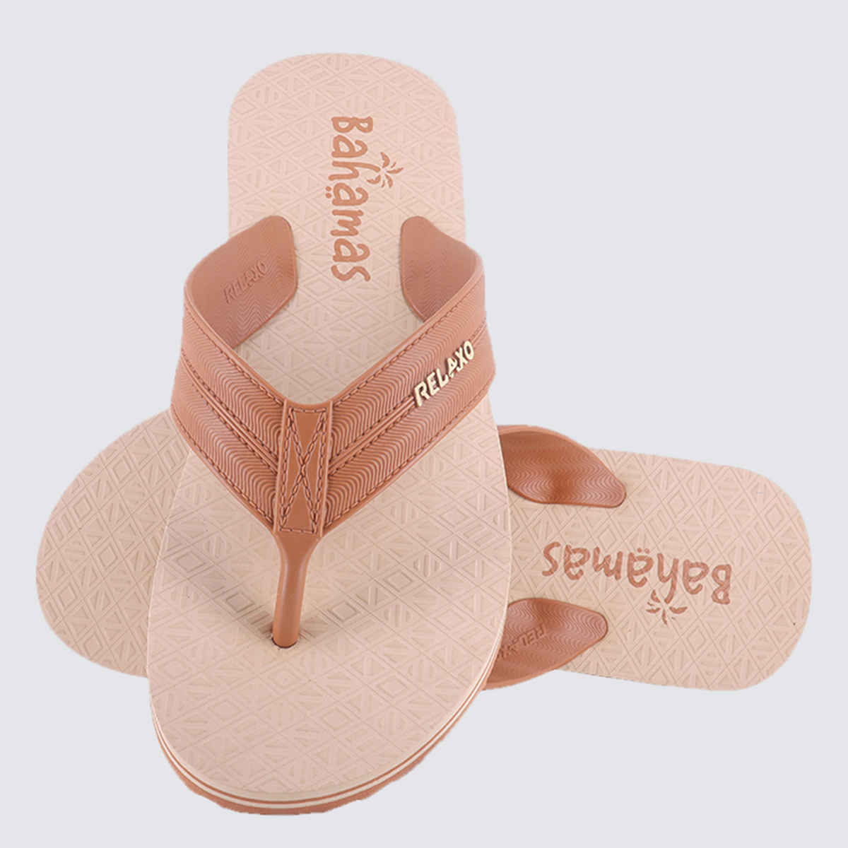 Bahamas Men's Slippers | BHG-216 | Tan & Beige - UK 10