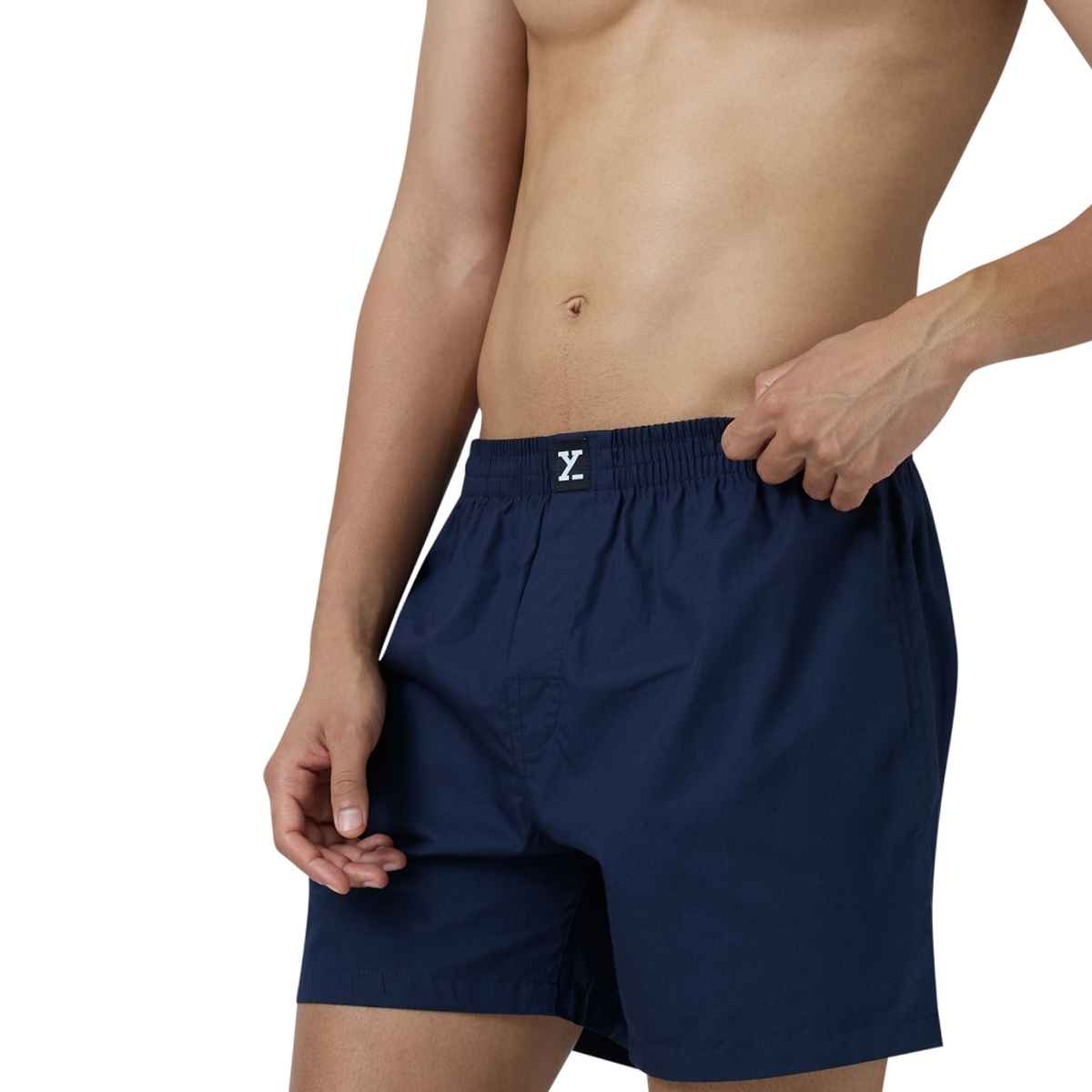 XYXX Men's Cotton Solid Inner Boxers Pack of 1, Midnight Blue| L