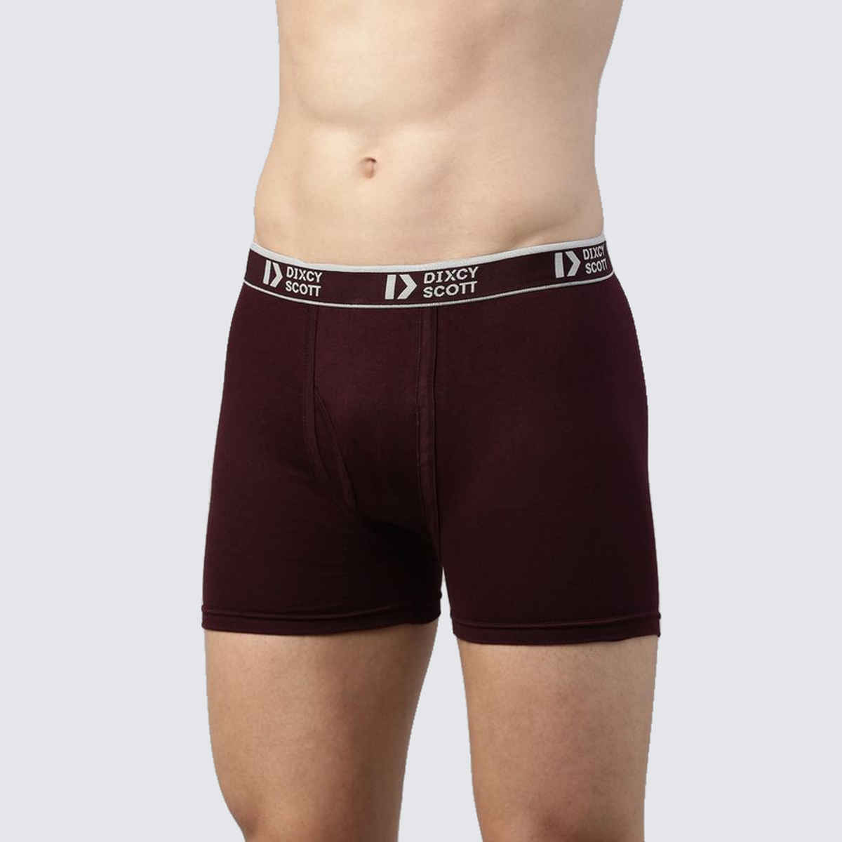 Dixcy Scott Originals MenS Long Cross Trunk Fit Solid Innerwear Outer Elastic Multicolor-Pack Of 3