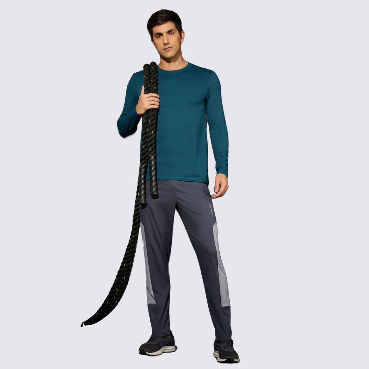 Technosport Men's Poly Solid Slim Fit Round Neck Full Sleeve Sports T-shirt | Gulf Coast - XL