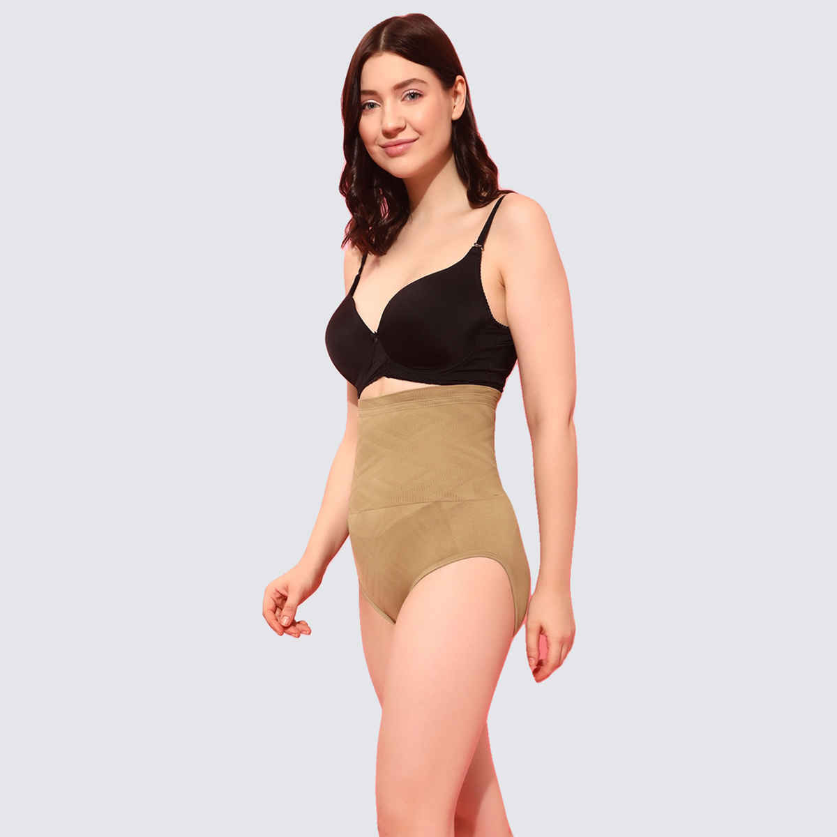 Clovia Tummy Tucker With Silicon Grips (Beige - Xxl)
