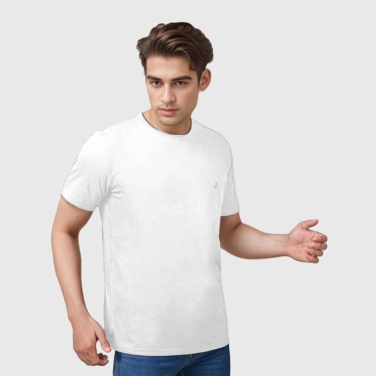 Lux Nitro Men's Round Neck T-shirt | White - XL