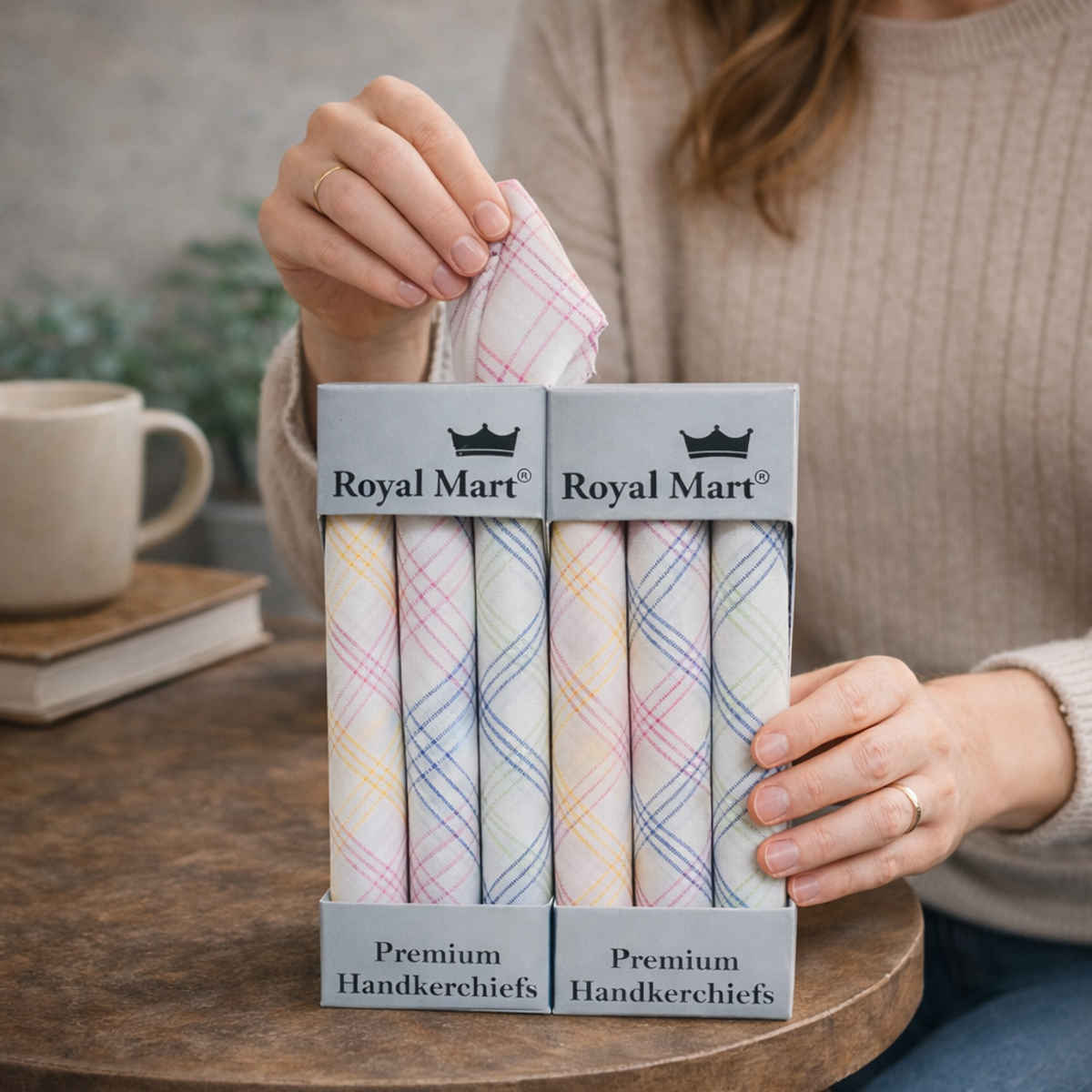 Royal Mart Women's Cotton Handkerchief | Assorted - One Size