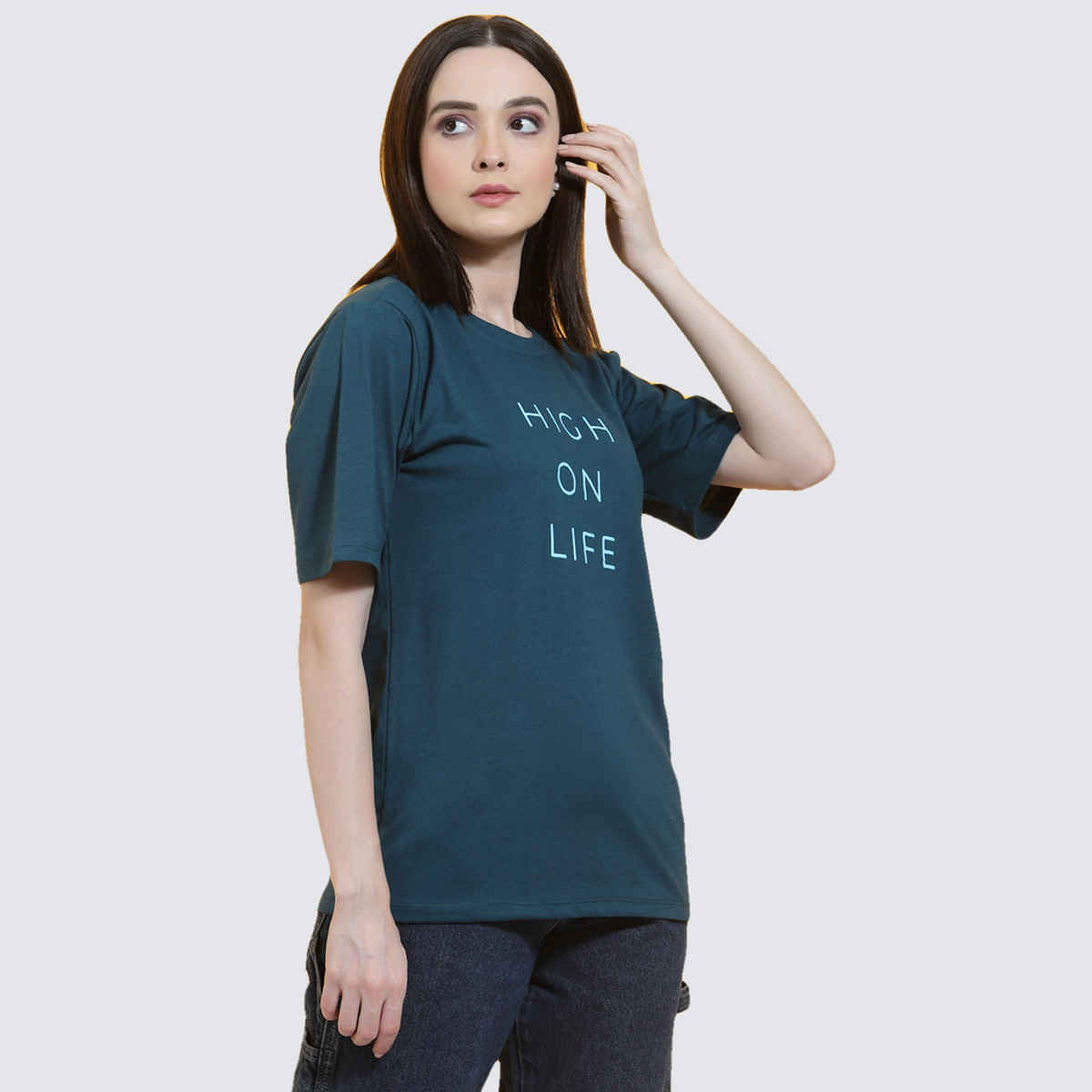 Rigo Women Oversized T-shirt | Teal - M