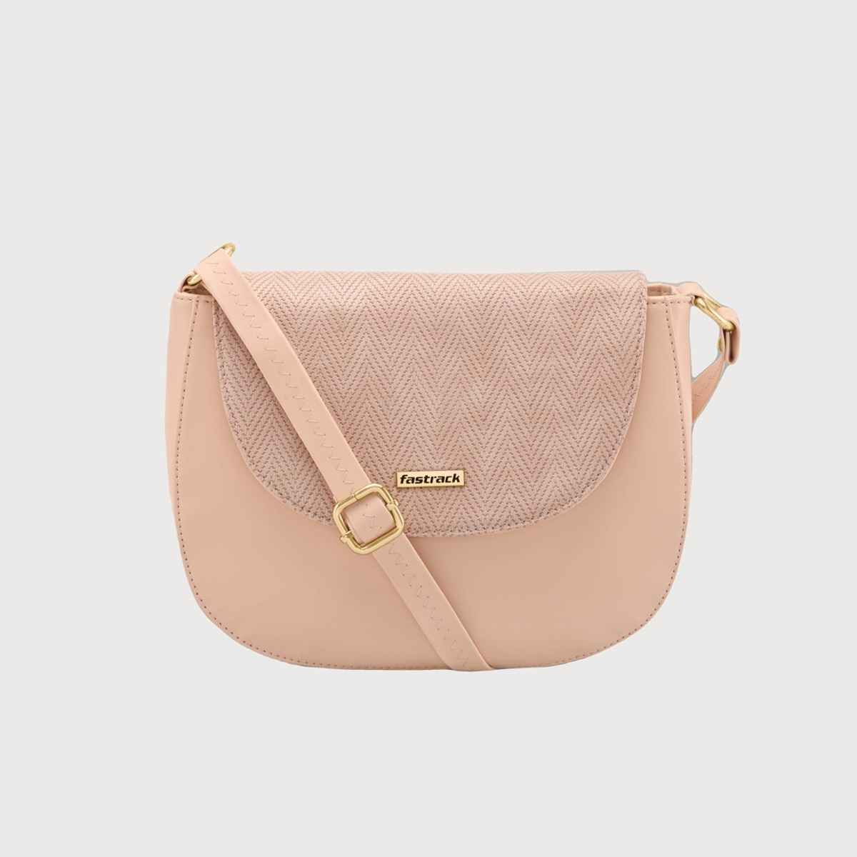 Fastrack Women's Structured Sling Bag | Pink
