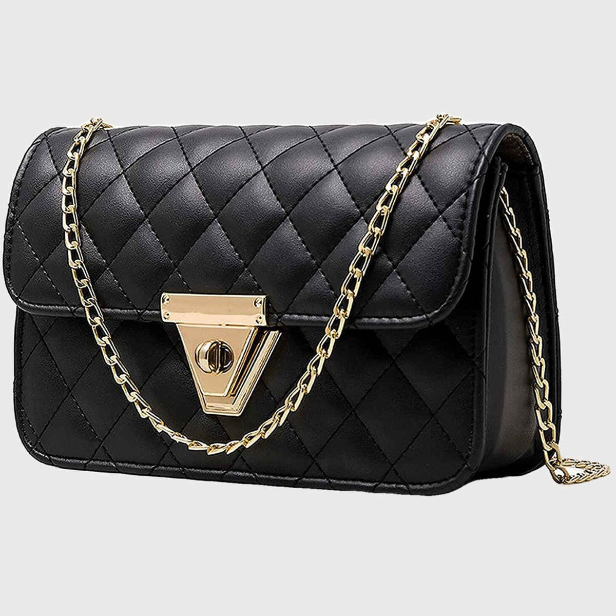 Fargo Black Sling Bag Women's Leatherette Sling Bag | FGO-275