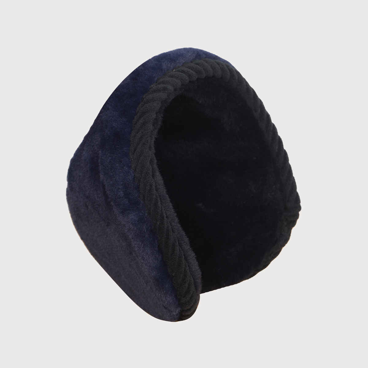 Fabseasons Unisex Solid Faux Fur Ear Muffs | Navy - Free Size