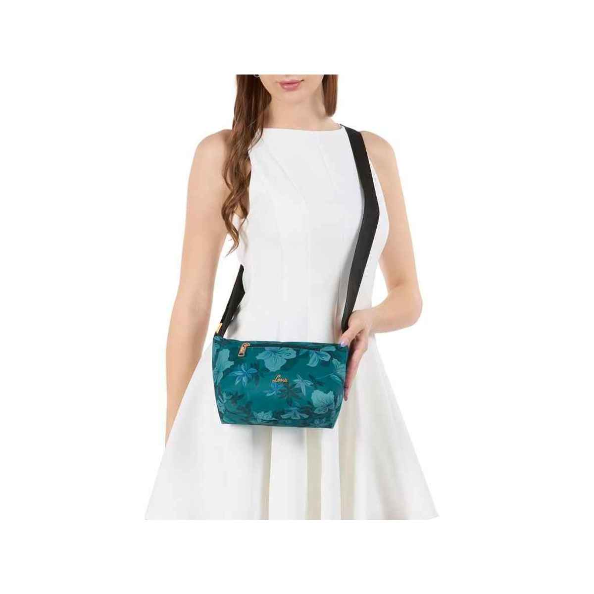 Lavie Women's Trixie Floral Cross Body Sling Bag | Ladies Purse Handbag | Green