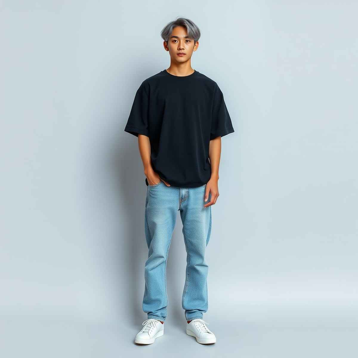 Outlaws Men's 100% Cotton French Terry Fabric Made Oversized T-shirt | Black - L