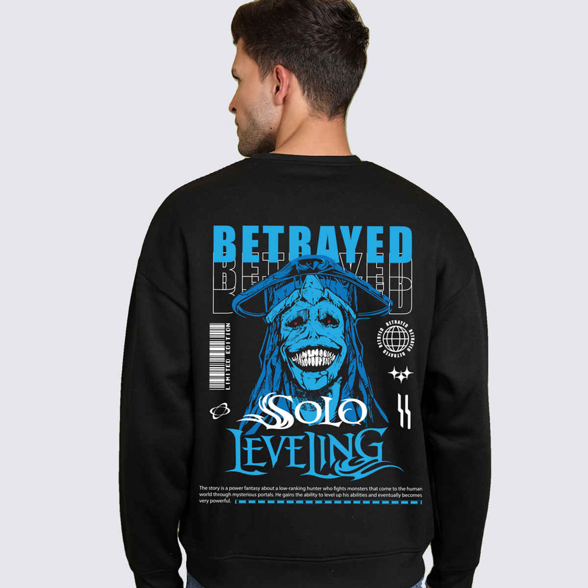 De Tees Men's Sweatshirt | Solo | Black - 2XL