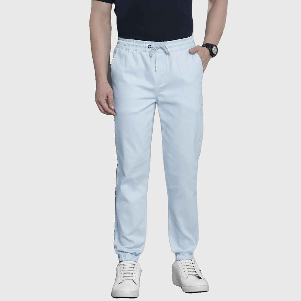 The Indian Garage Co Men s | Slim Fit Casual Chino Jogger | Ice Water | 34