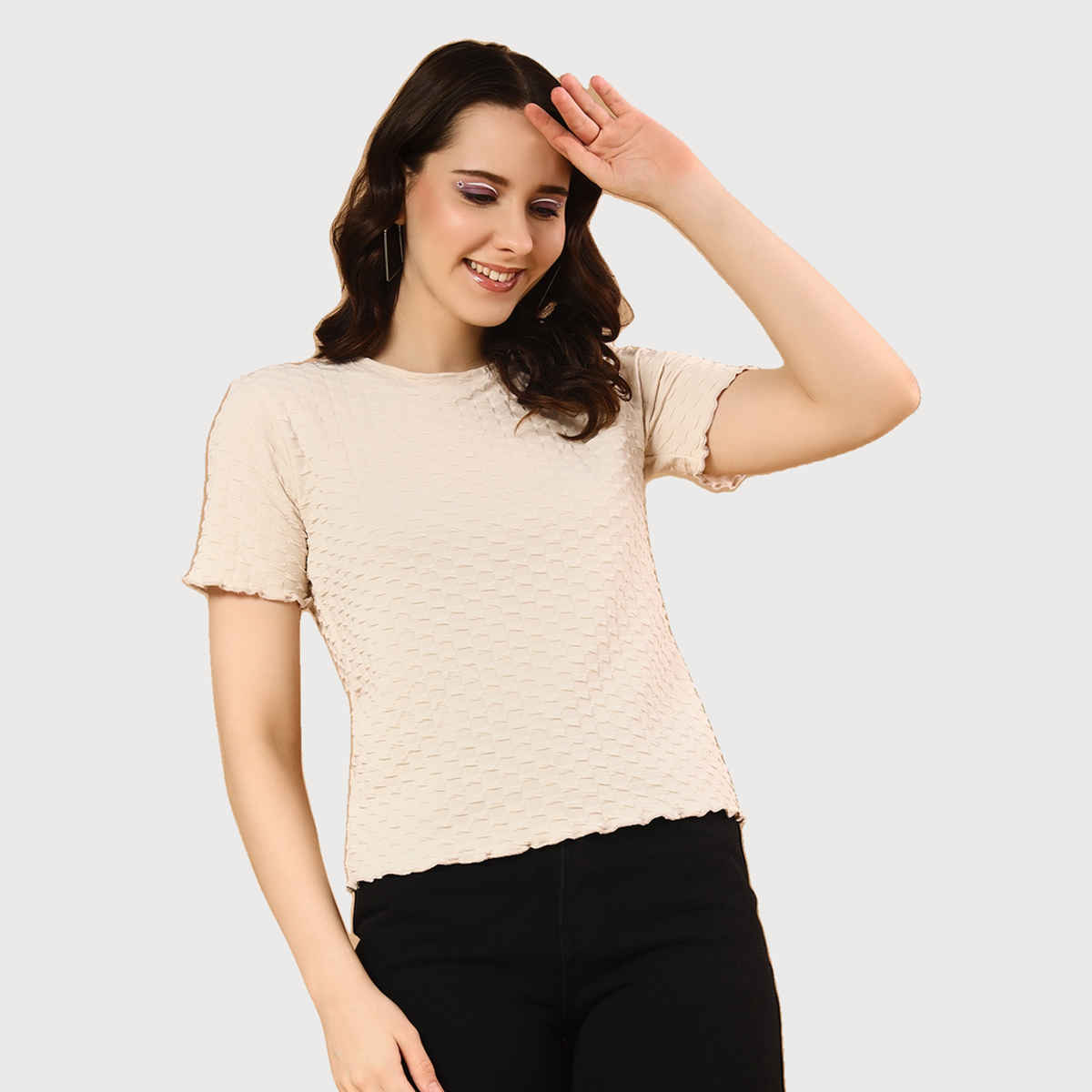 The Dry State Women's Cream T-shirts & WTSH | 1708B | XL