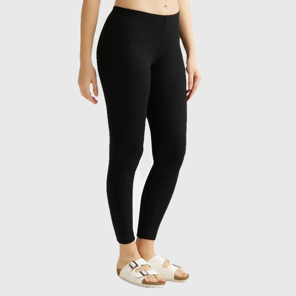 Jockey 2520 Women's Super Combed Cotton Rich Thermal Leggings | Black-S