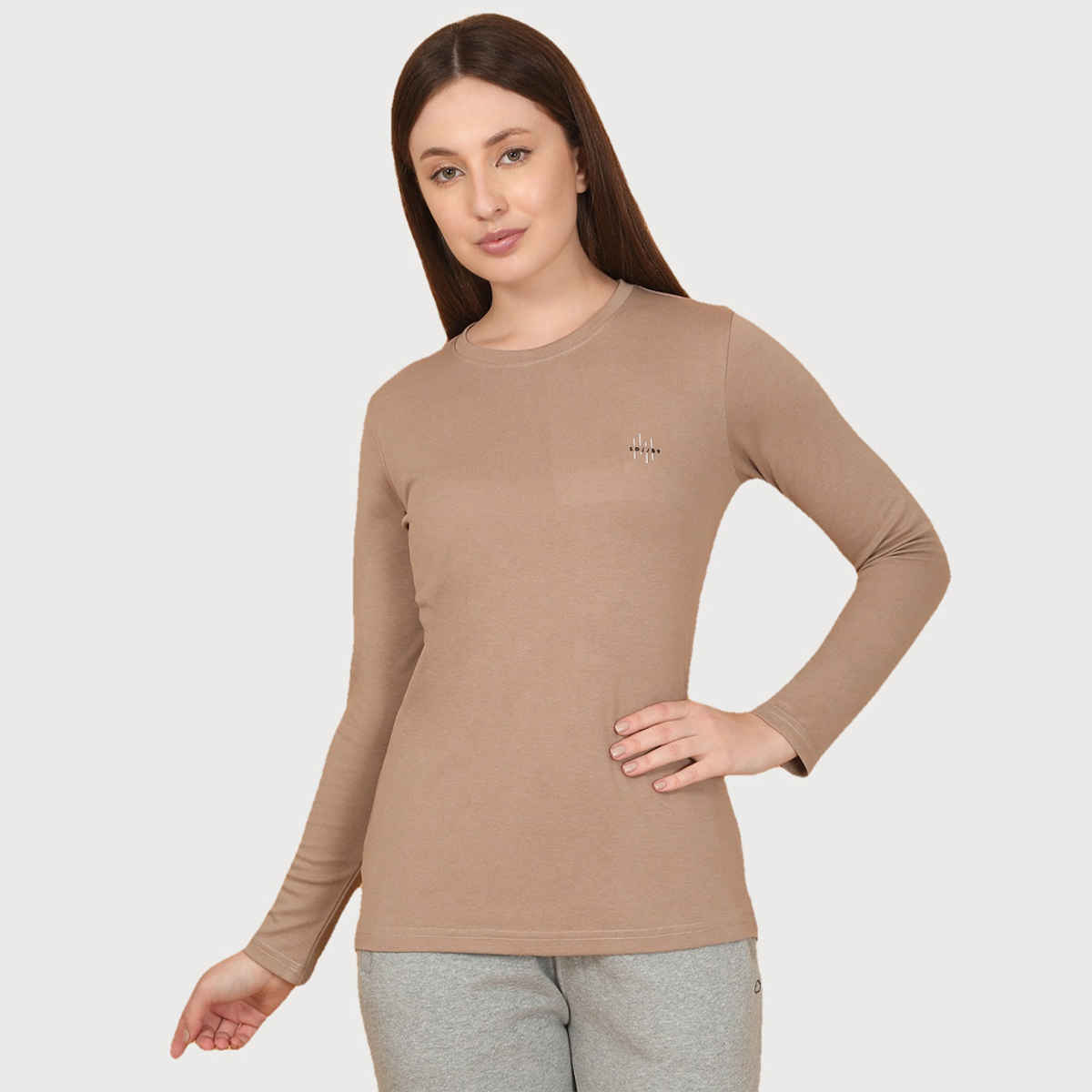 Sweet Dreams Women Solid T-shirt | Wood Rose - M