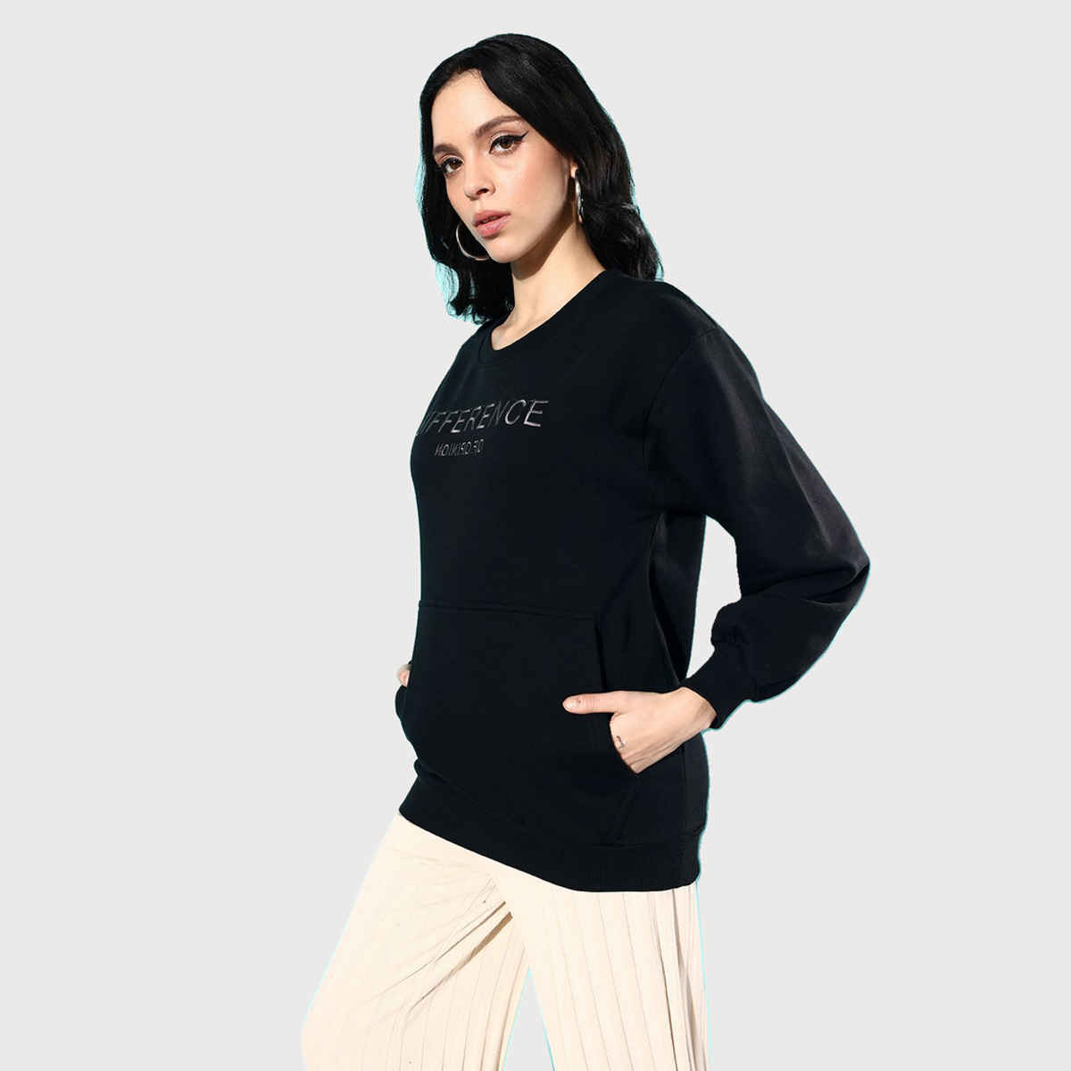 Difference Of Opinion Women's Sweatshirt | Dowswt021 | Black - XS