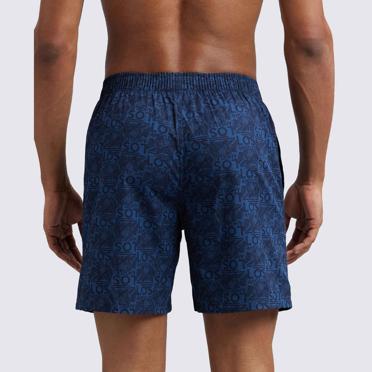Jockey US57 Men's Super Combed Cotton Woven Printed Underwear Boxer|Side Pocket|PO2 | Navy-XL