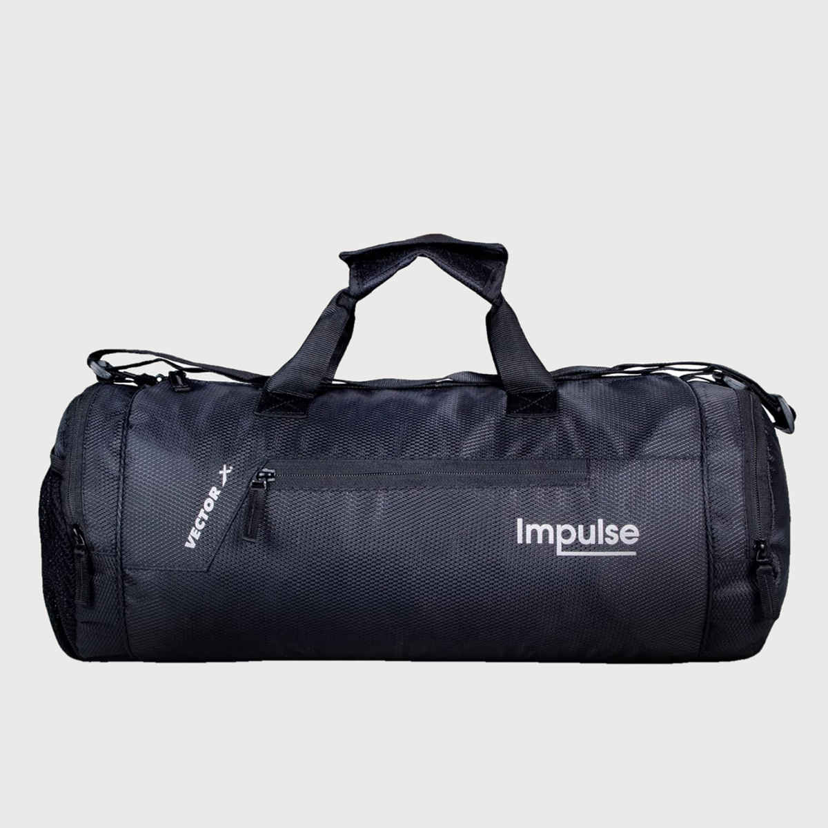 Vector X Unisex Solid Polyester 26 L Gym Duffel Bag | Black