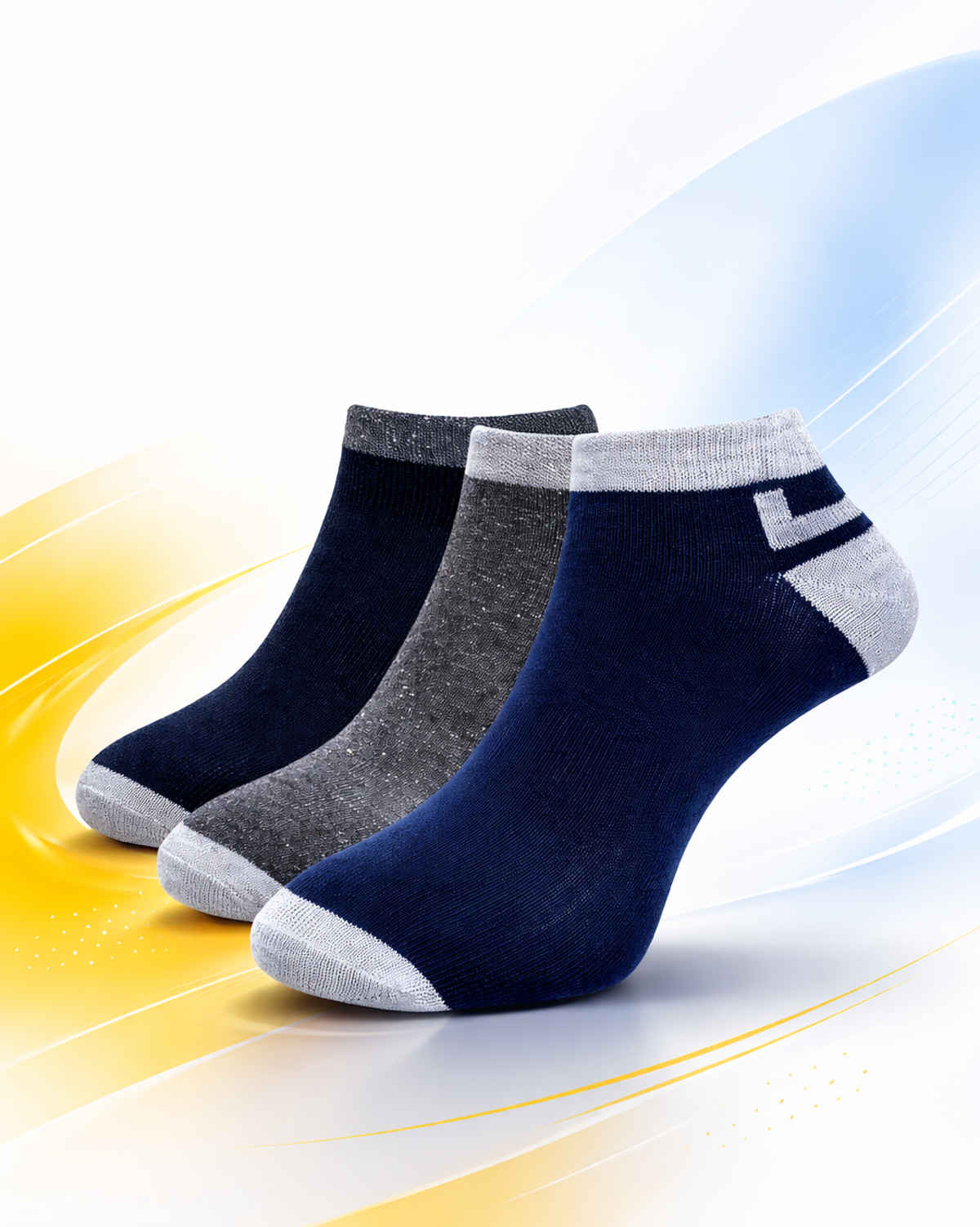 Dollar Men's Cotton Blend Ankle Length Socks | Assorted - Free Size