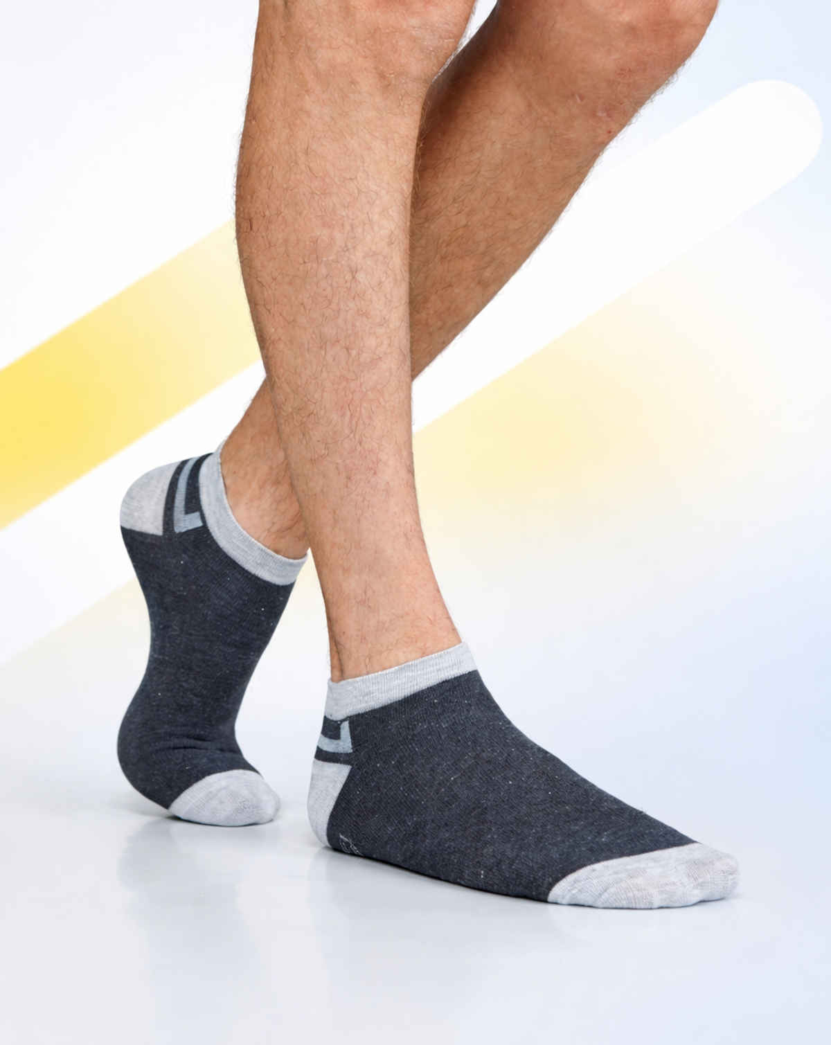 Dollar Men's Cotton Blend Ankle Length Socks | Assorted - Free Size