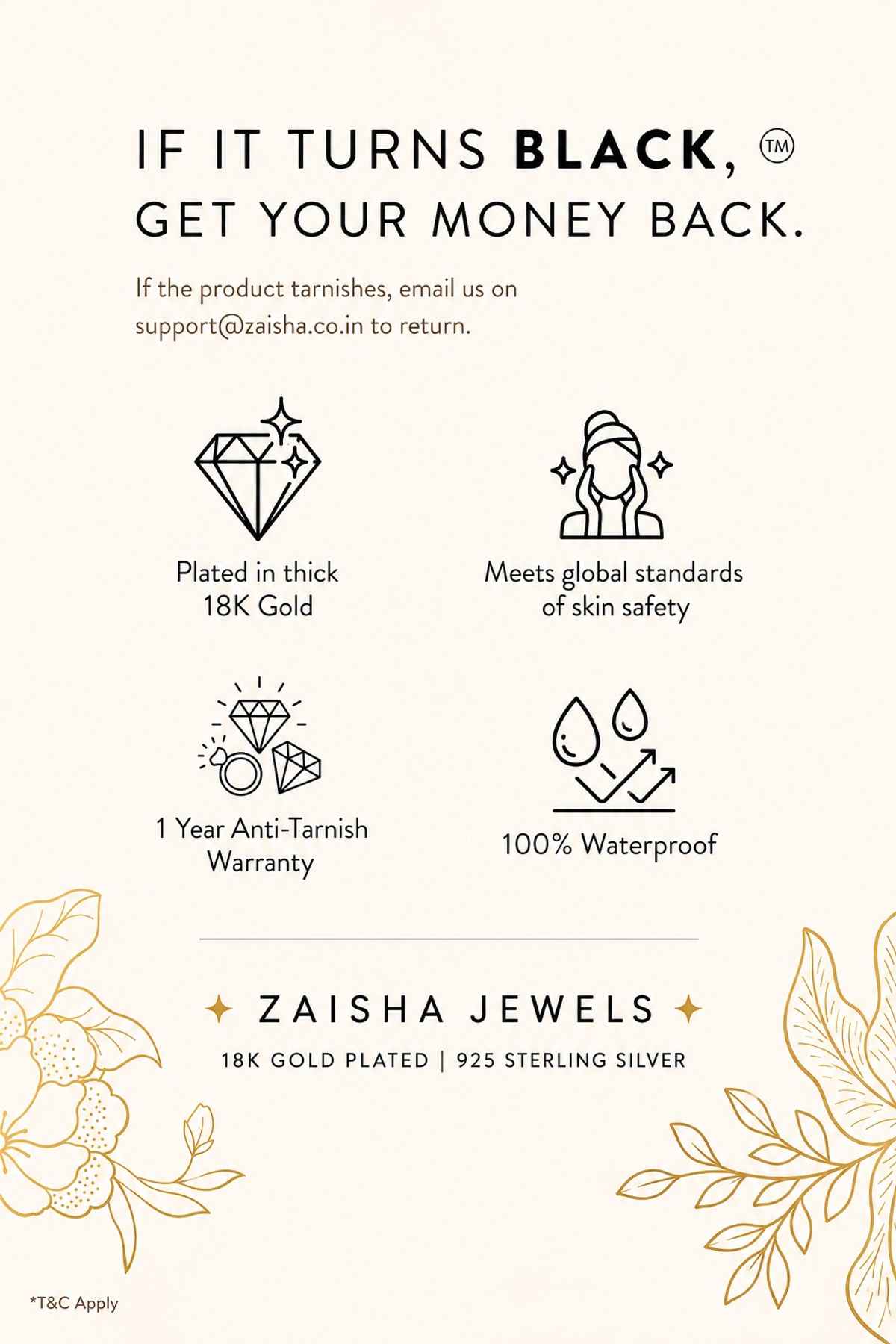 ZAISHA Clover Jewellery Gift Box | 18K Gold Plated | Rakhi Gifts