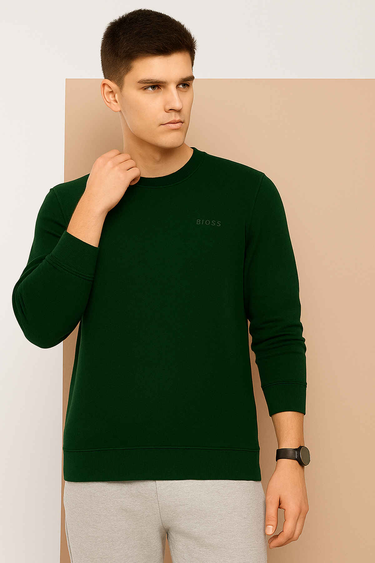 Alcis Men's Sweatshirt | Olive - L