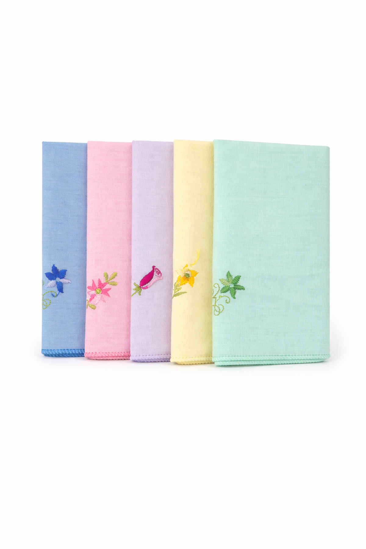 Englo Women's Embroidered Cotton Handkerchief | Multicolour - One Size