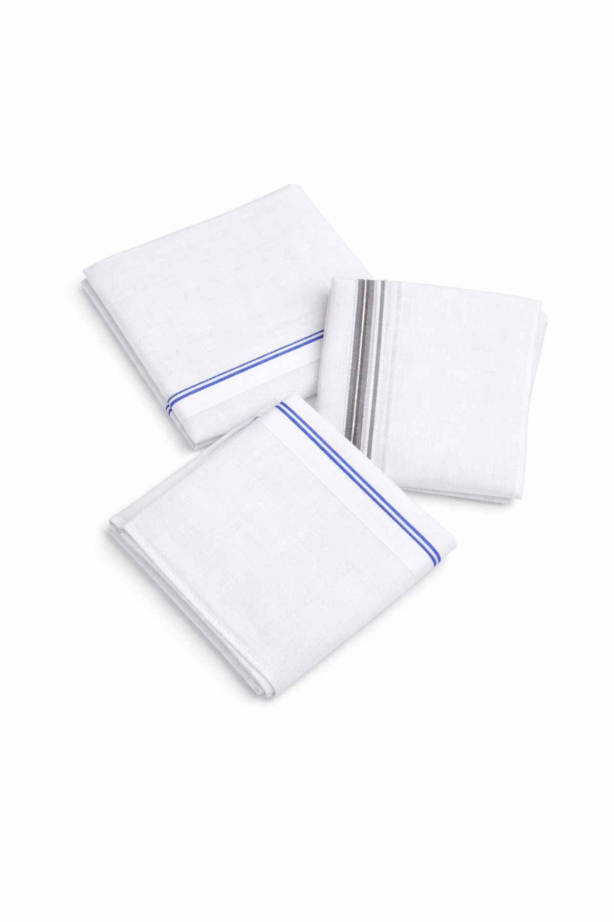 Englo Men's Solid Cotton Handkerchief | White