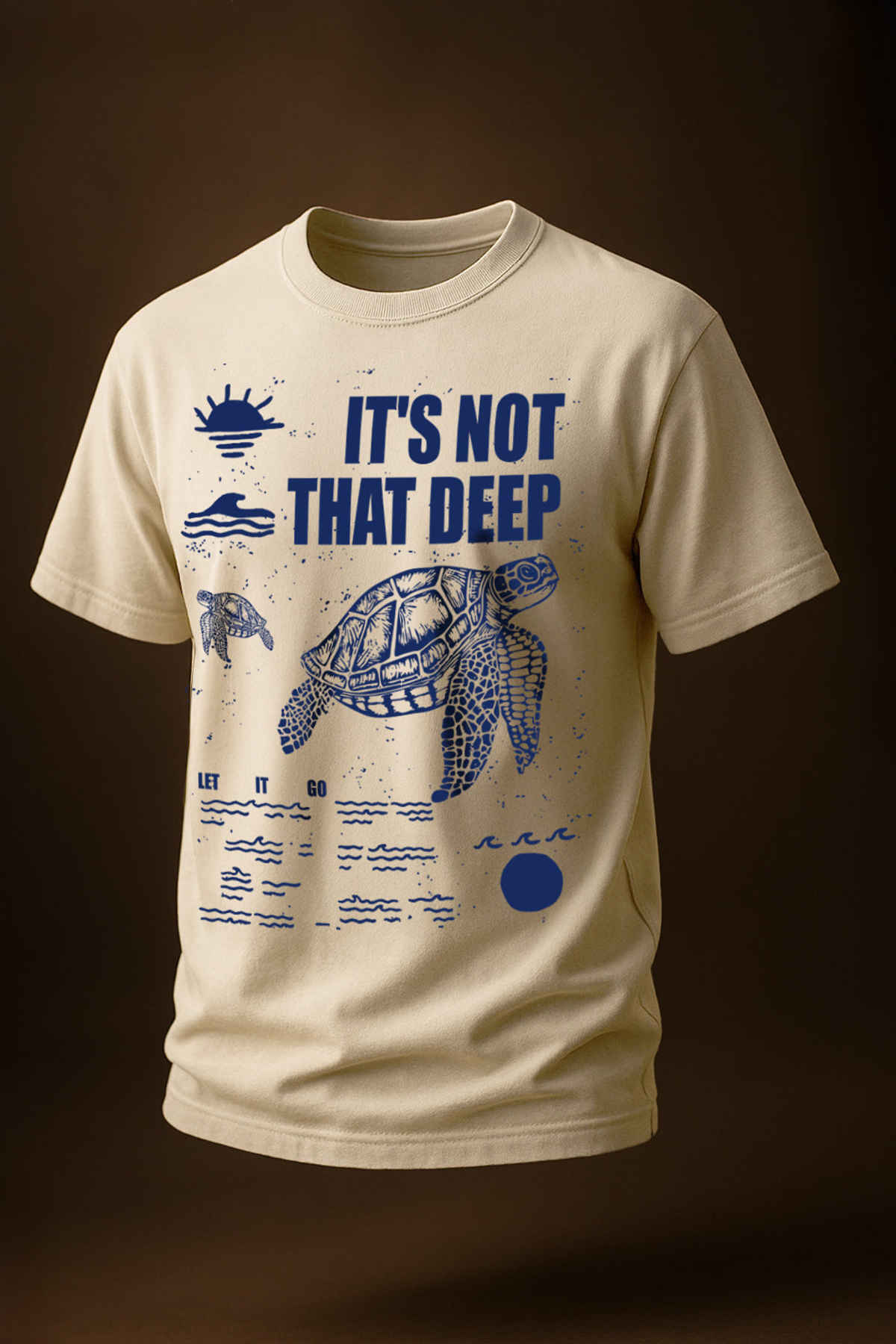 Veirdo Men's Printed Pure Cotton Regular Fit T-Shirt | Swan White | M