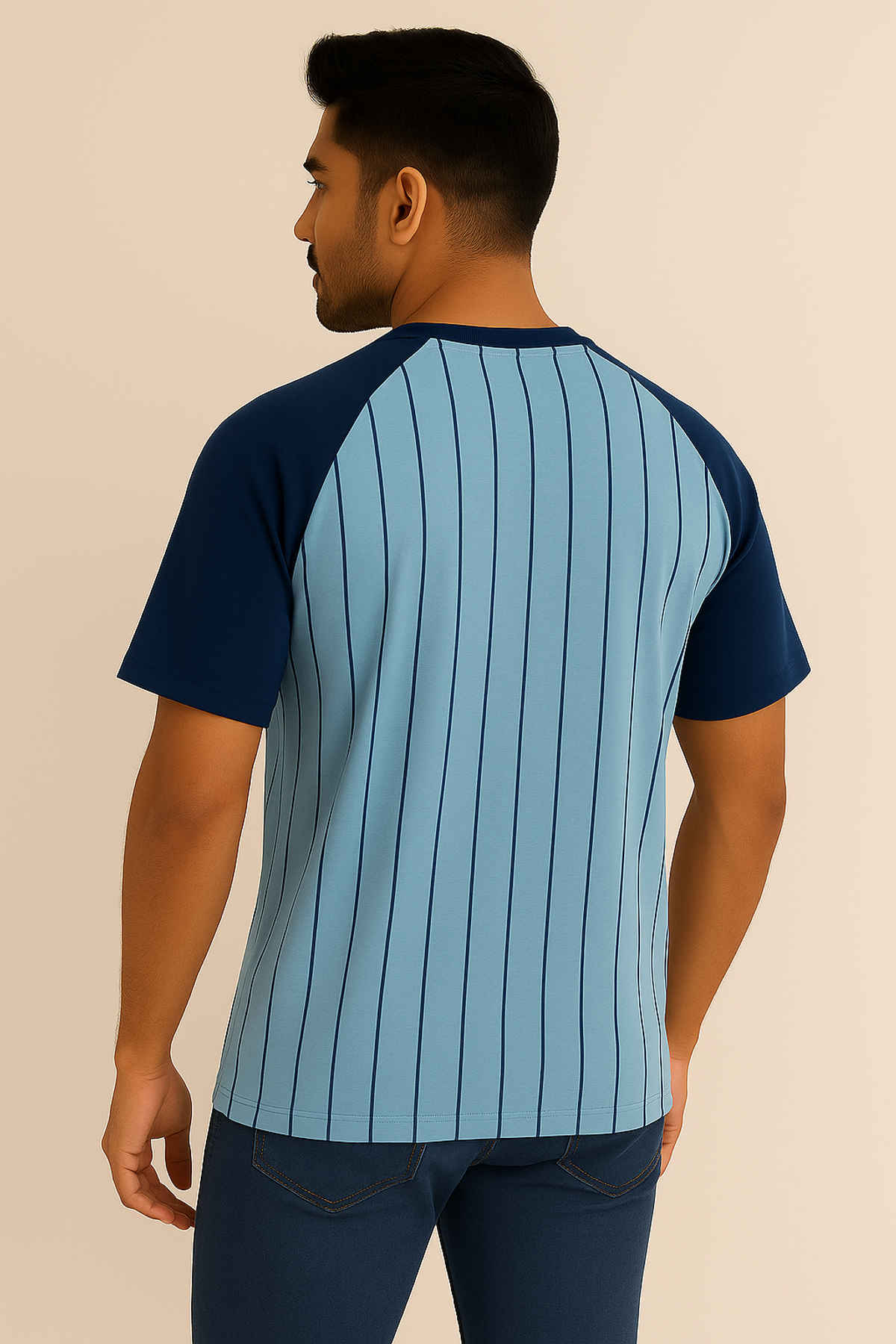 Gcyx Men's Over Size T Shirt Soul Raglan | Blue - L