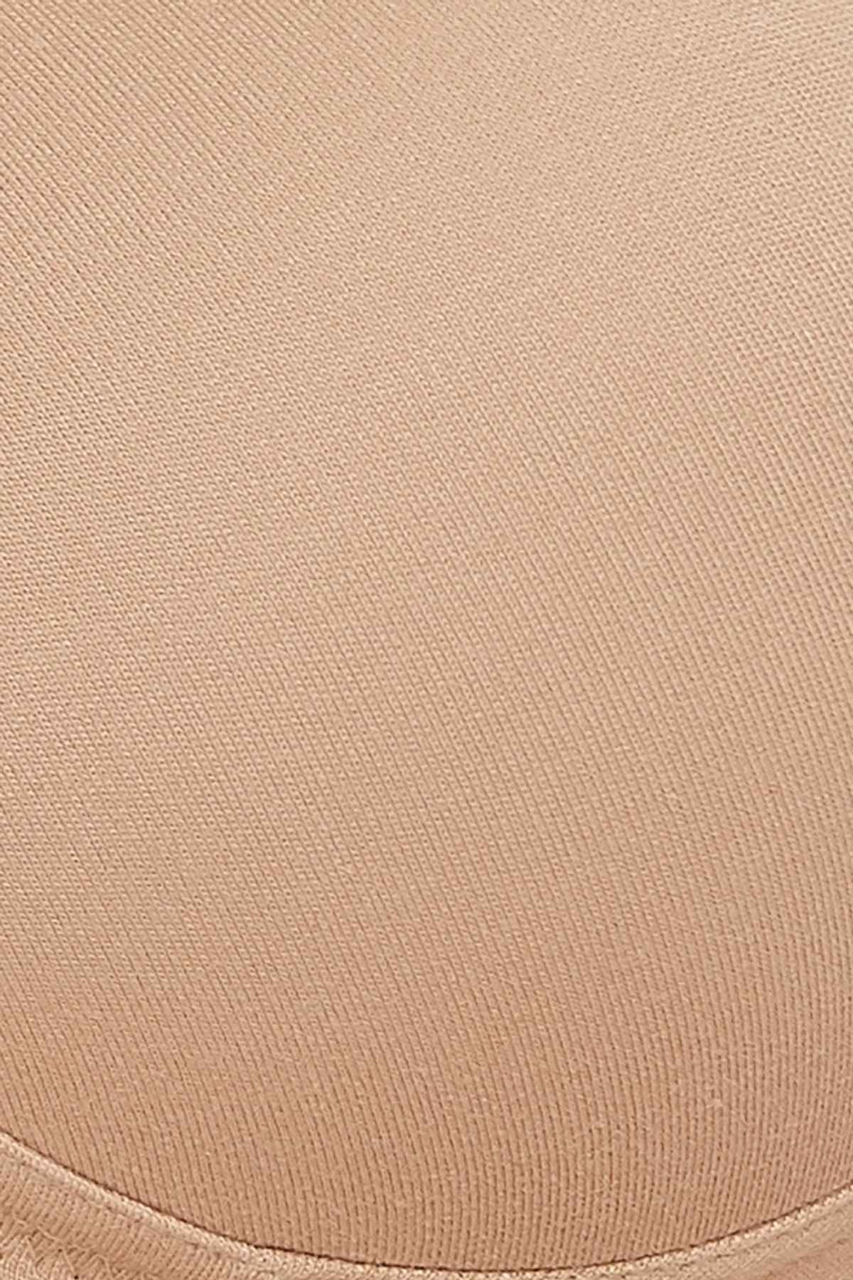 Clovia Padded Non-Wired Full Coverage T-Shirt Bra - Cotton Rich | Beige | 36C