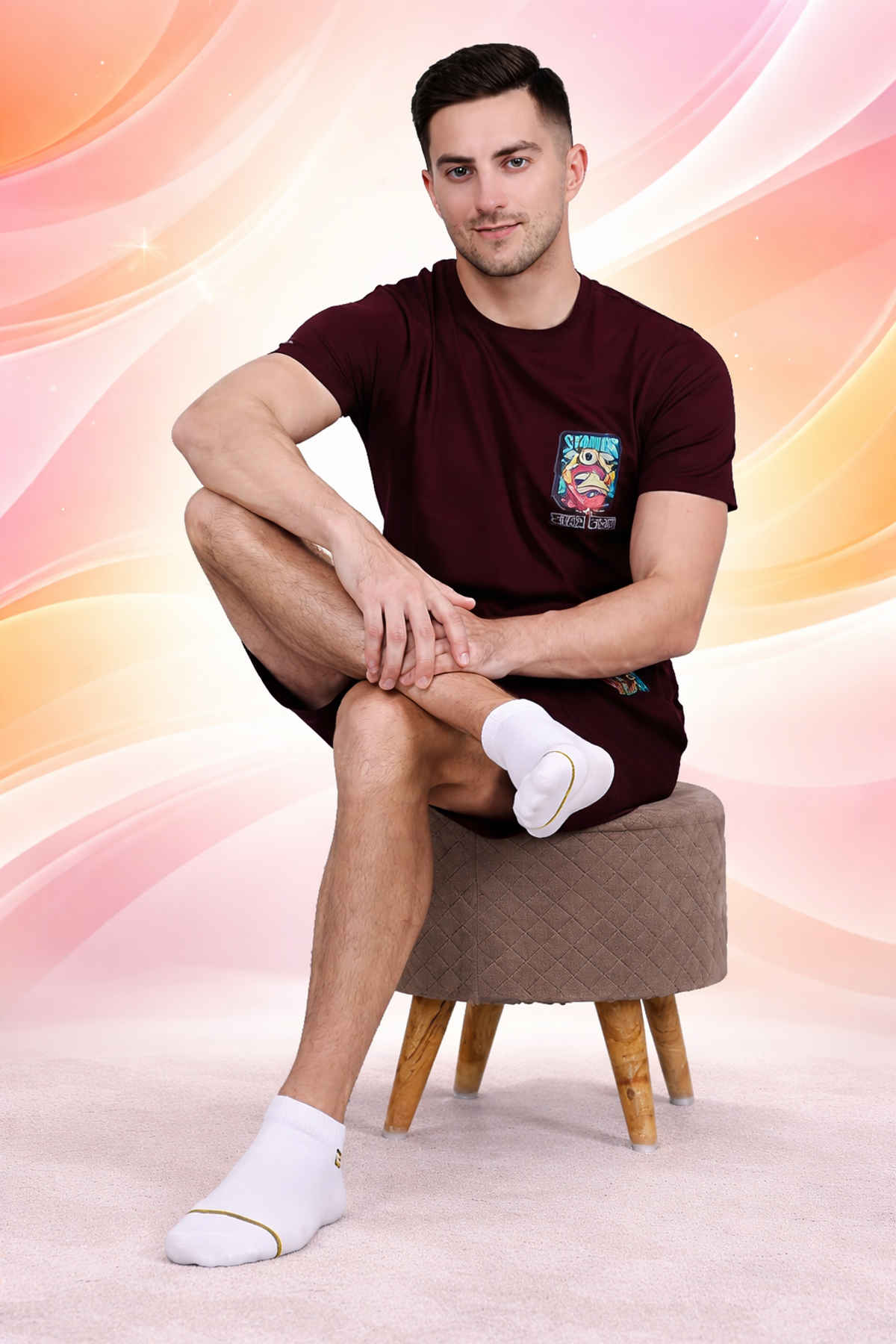 Dollar Men's Patterned 80% Cotton, 19% Polyester, and 1% Elastane Ankle Socks | Assorted - One Size