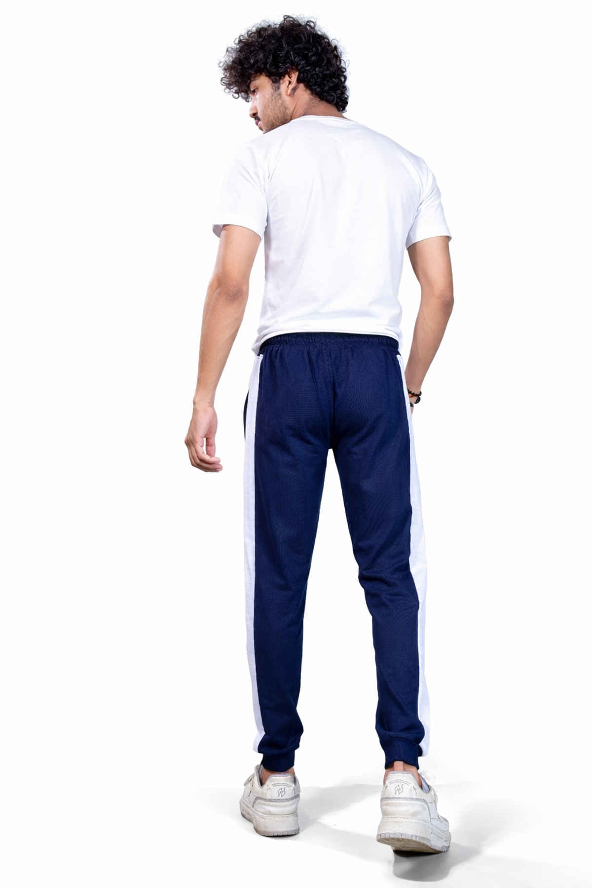 GCYX Men's Track Pant | 100% Cotton Comfortable Wear | Ecru Cut Sew | Navy - 2XL