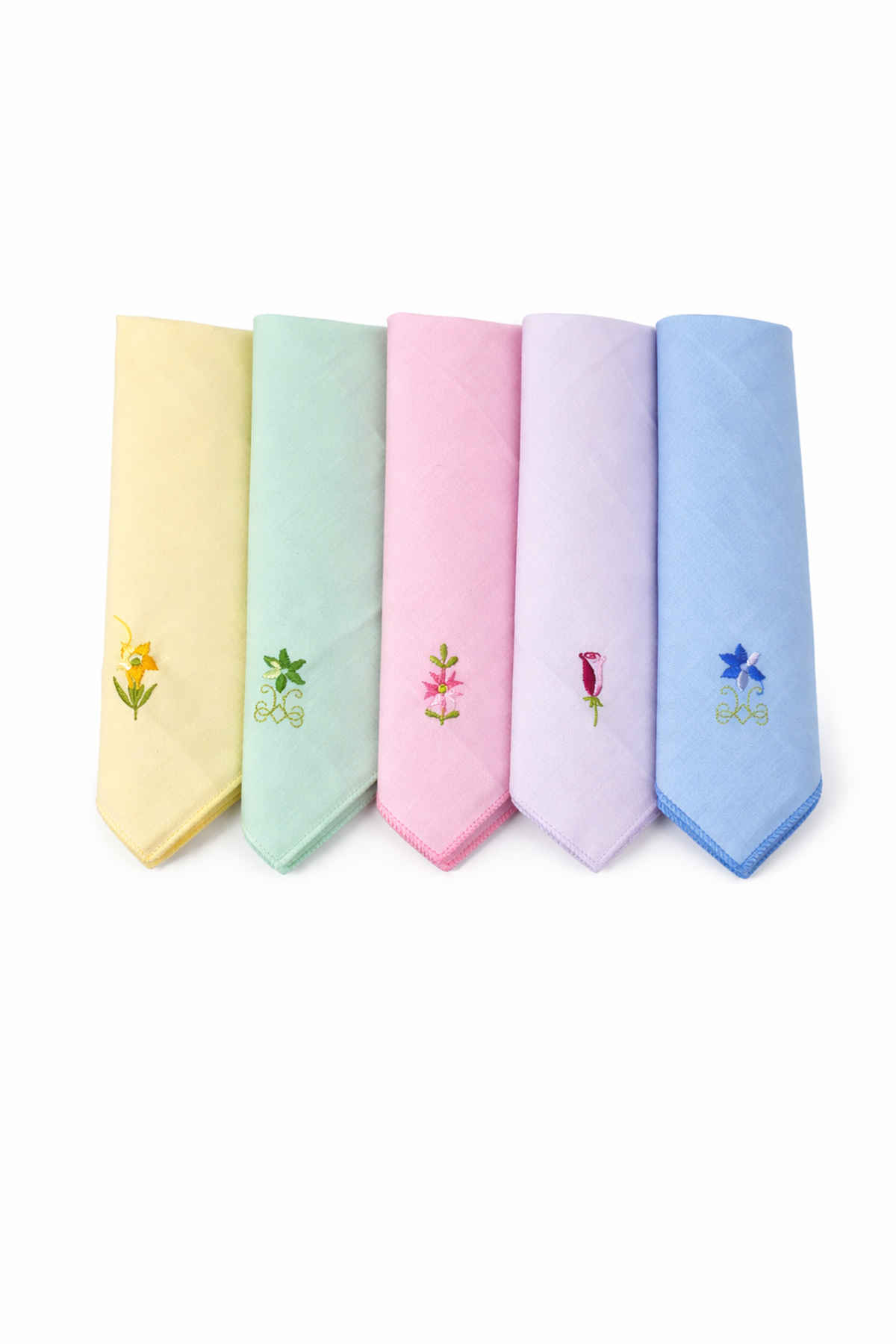 Englo Women's Embroidered Cotton Handkerchief | Multicolour - One Size
