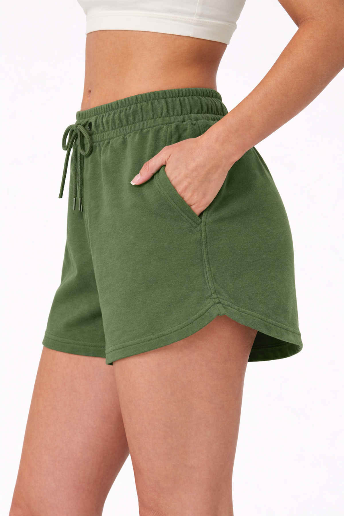 Gcyx Women'S Easy Fit Shorts | 100% Cotton Easyfit | Olive - L